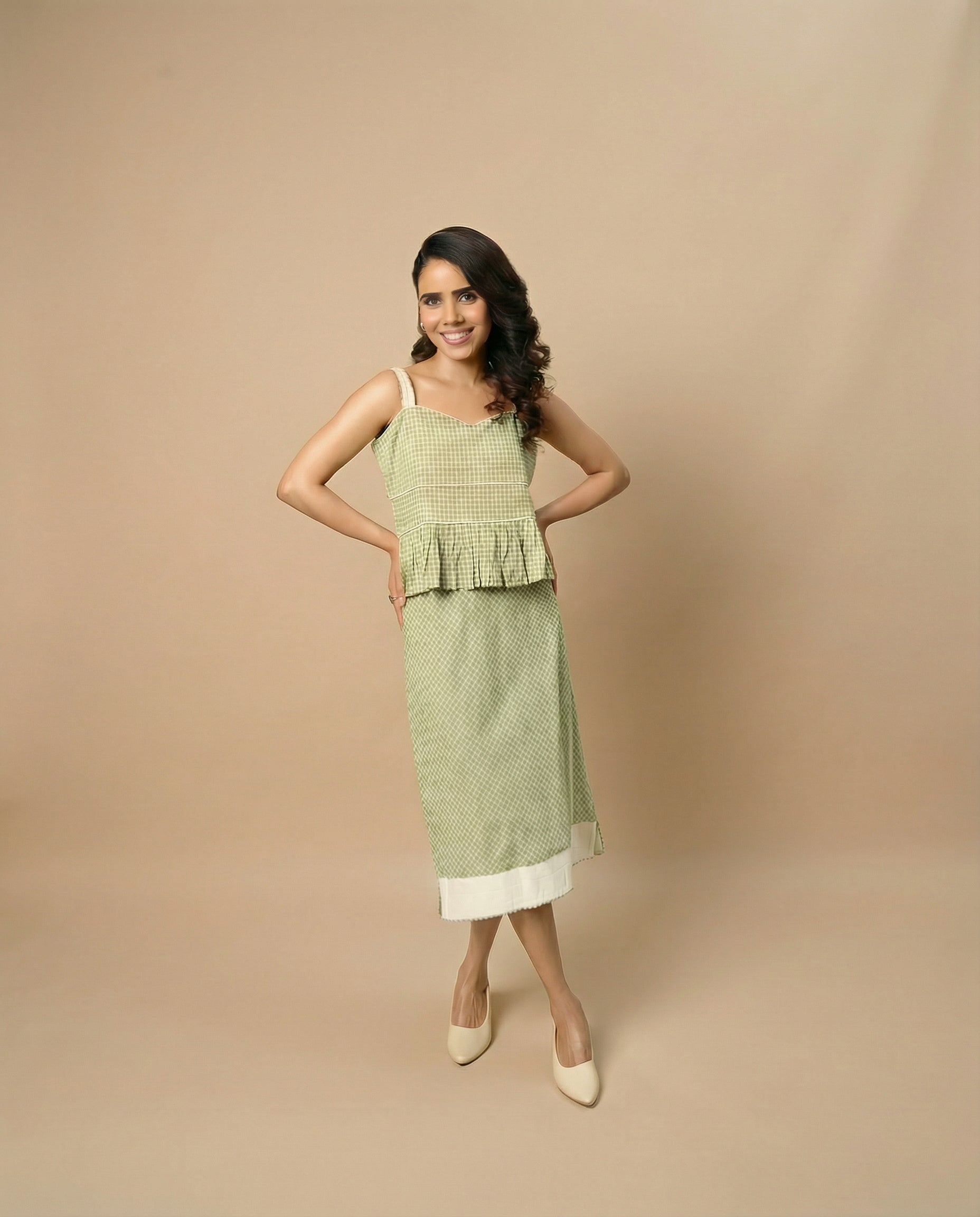 Check Play Green Skirt