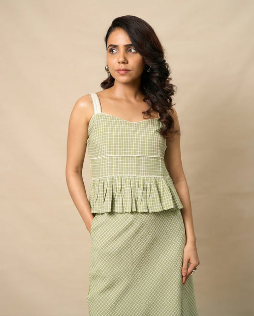 Check Play Green Skirt