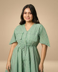 Green Breeze Handkerchief Dress