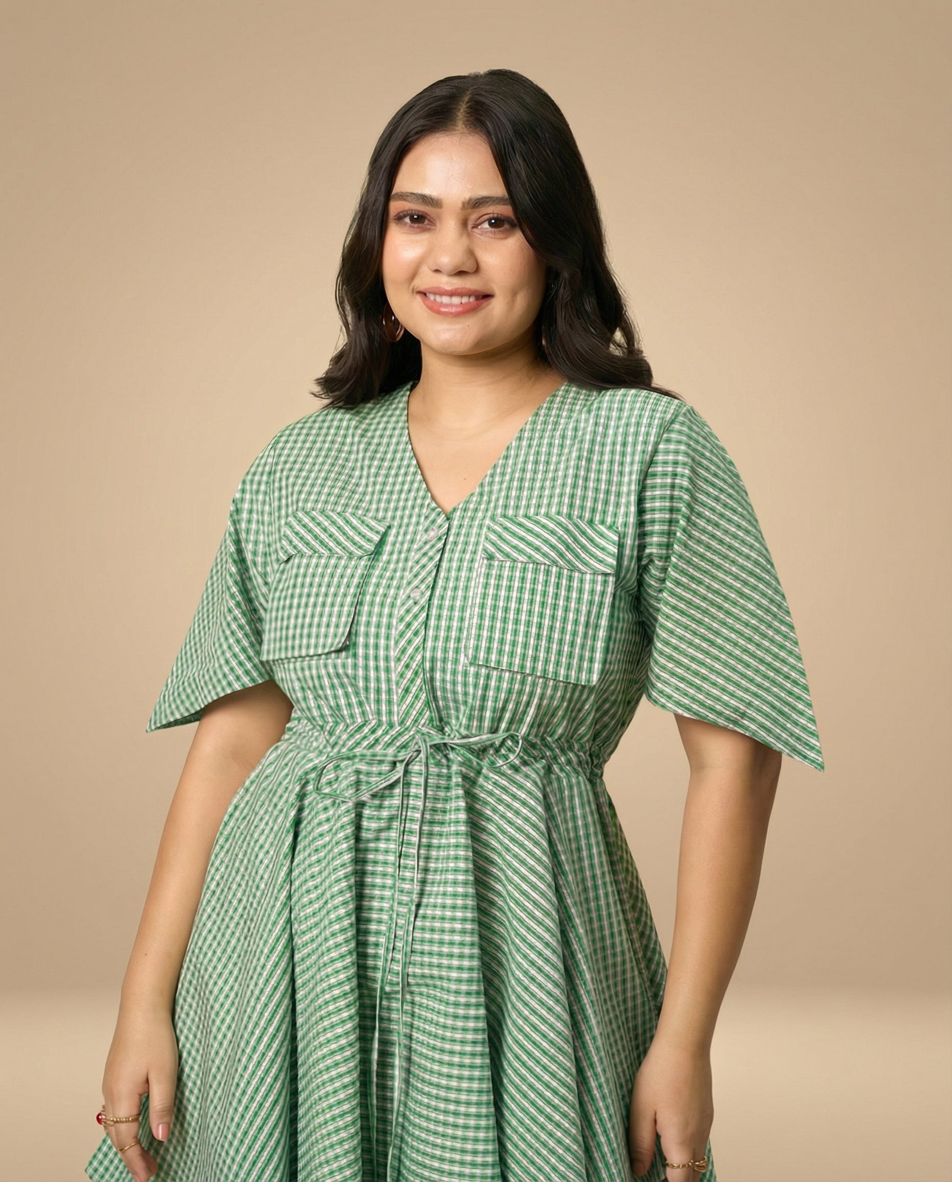 Green Breeze Handkerchief Dress