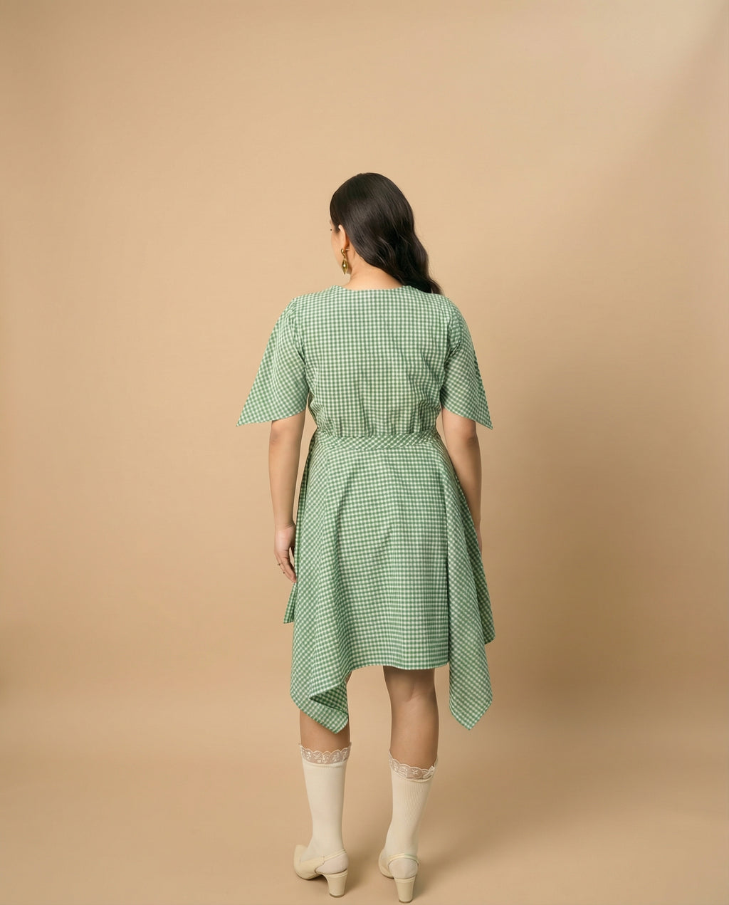 Green Breeze Handkerchief Dress