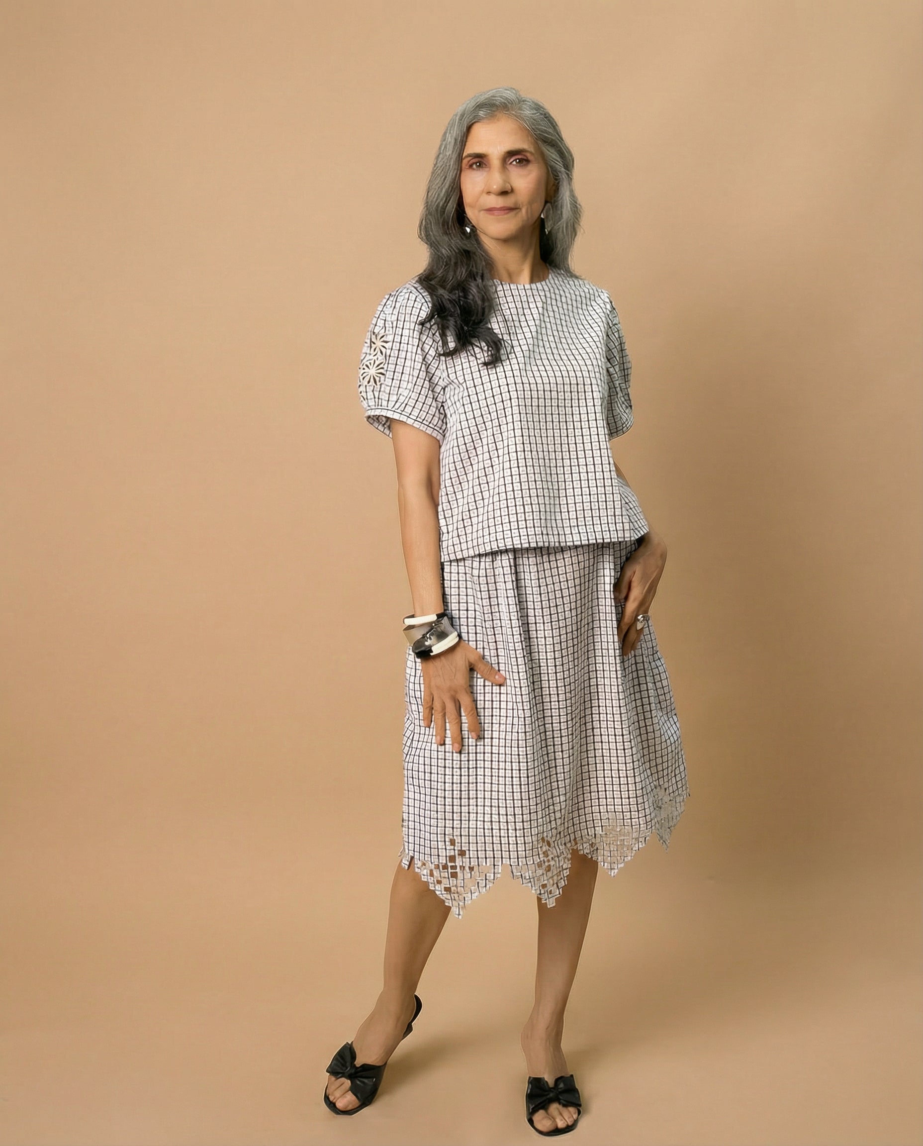 Floral Sleeve Embroidered Top