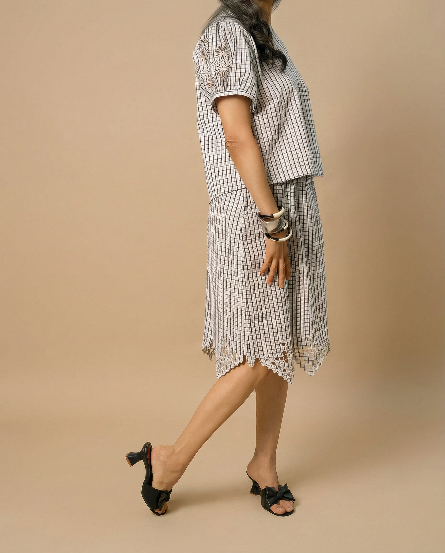 Floral Sleeve Embroidered Top