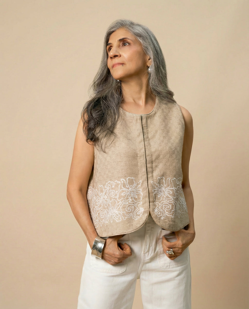 Beige Bloom Jacket