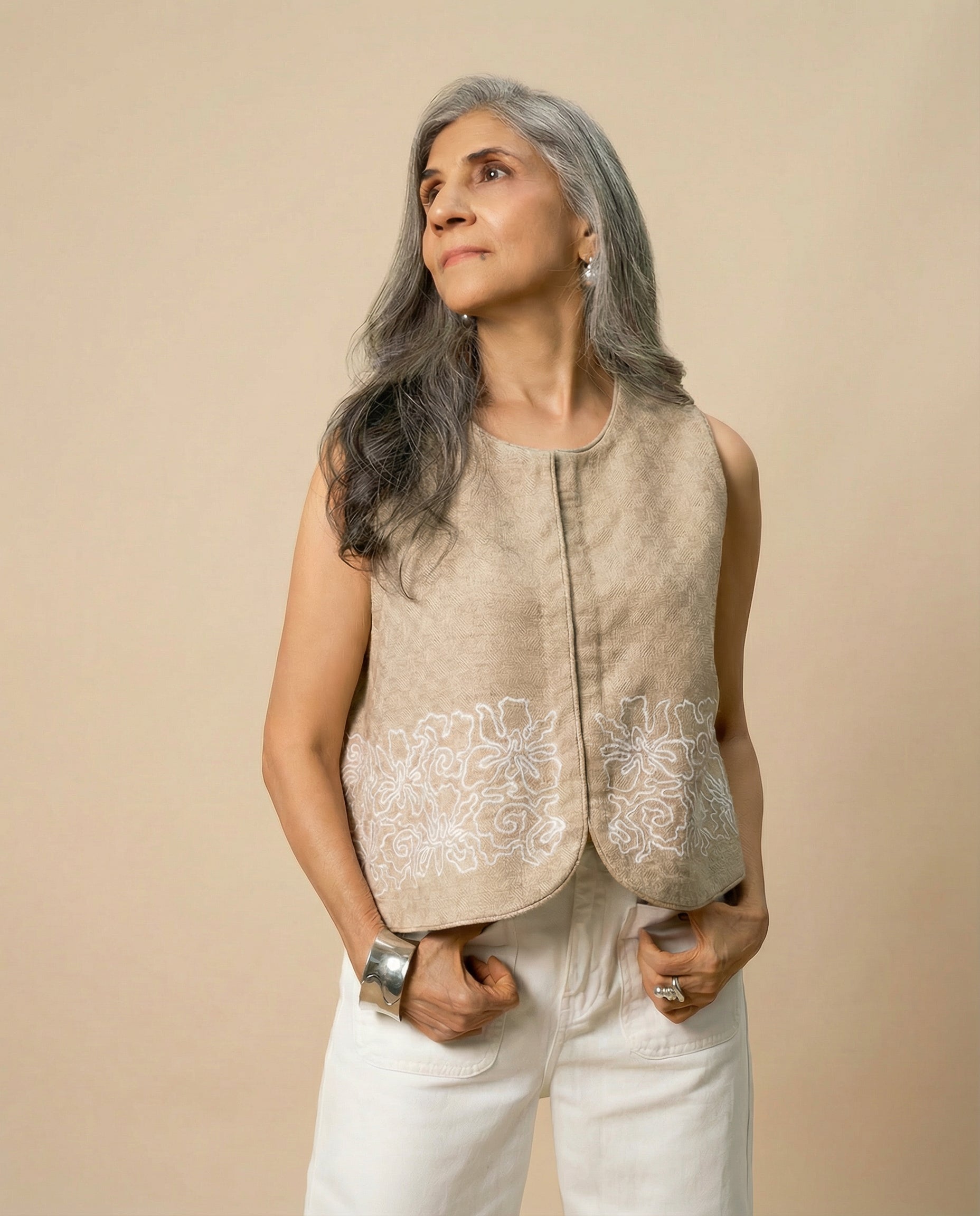 Beige Bloom Jacket