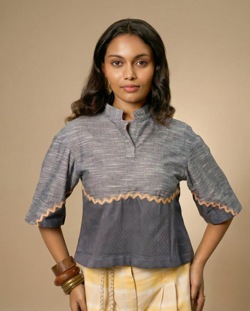 Grey Ember Lace Top