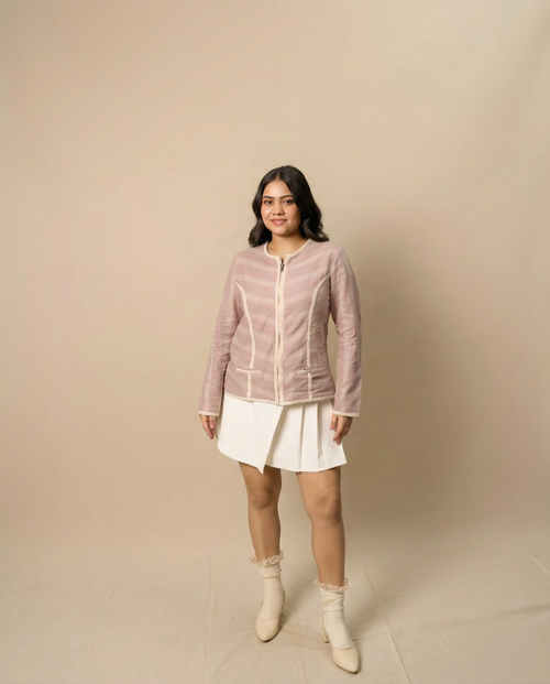 Blush Linear Piping Jacket