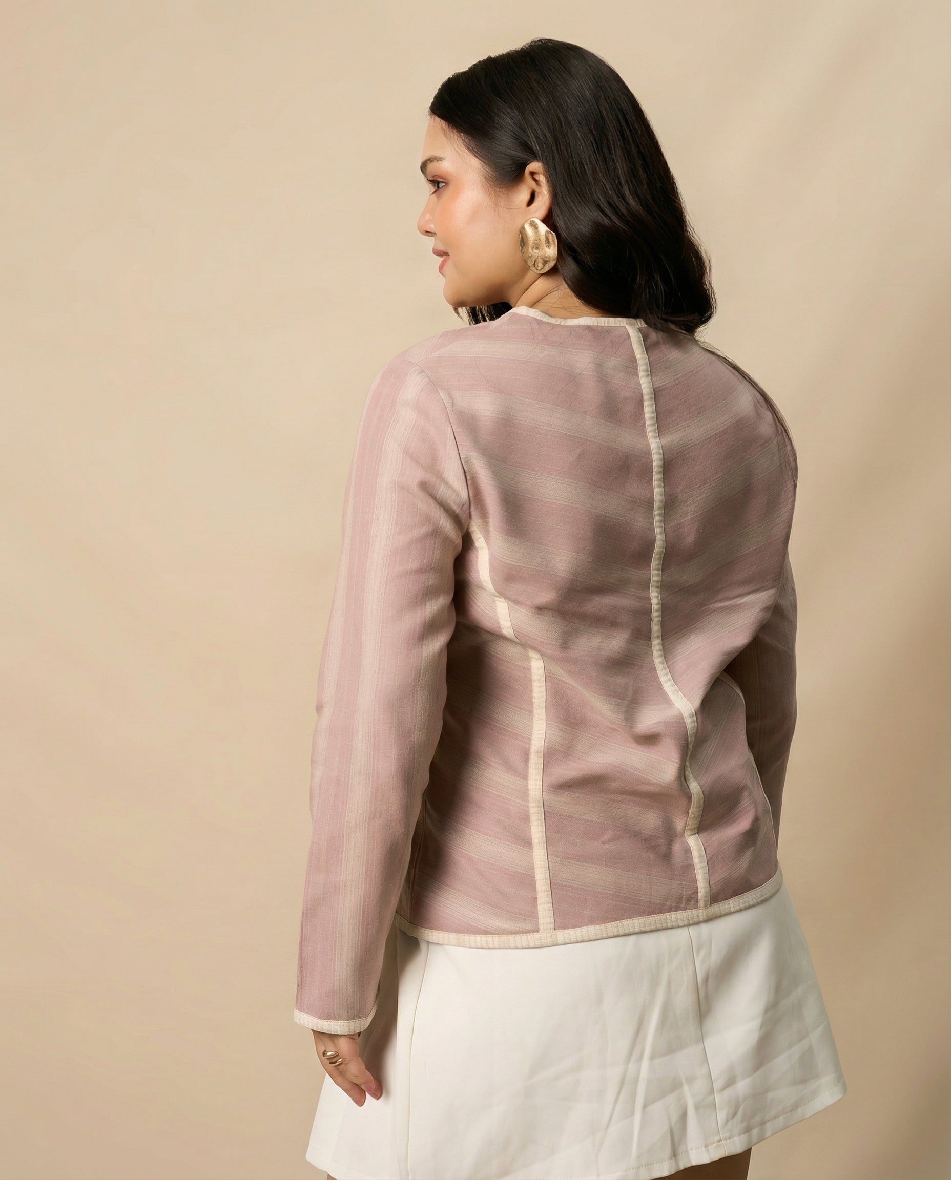 Blush Linear Piping Jacket