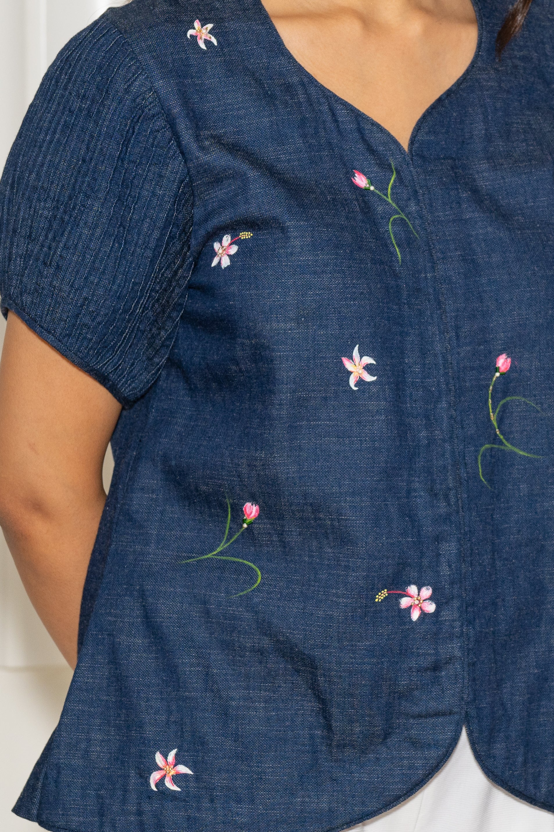 Denim Canvas Top