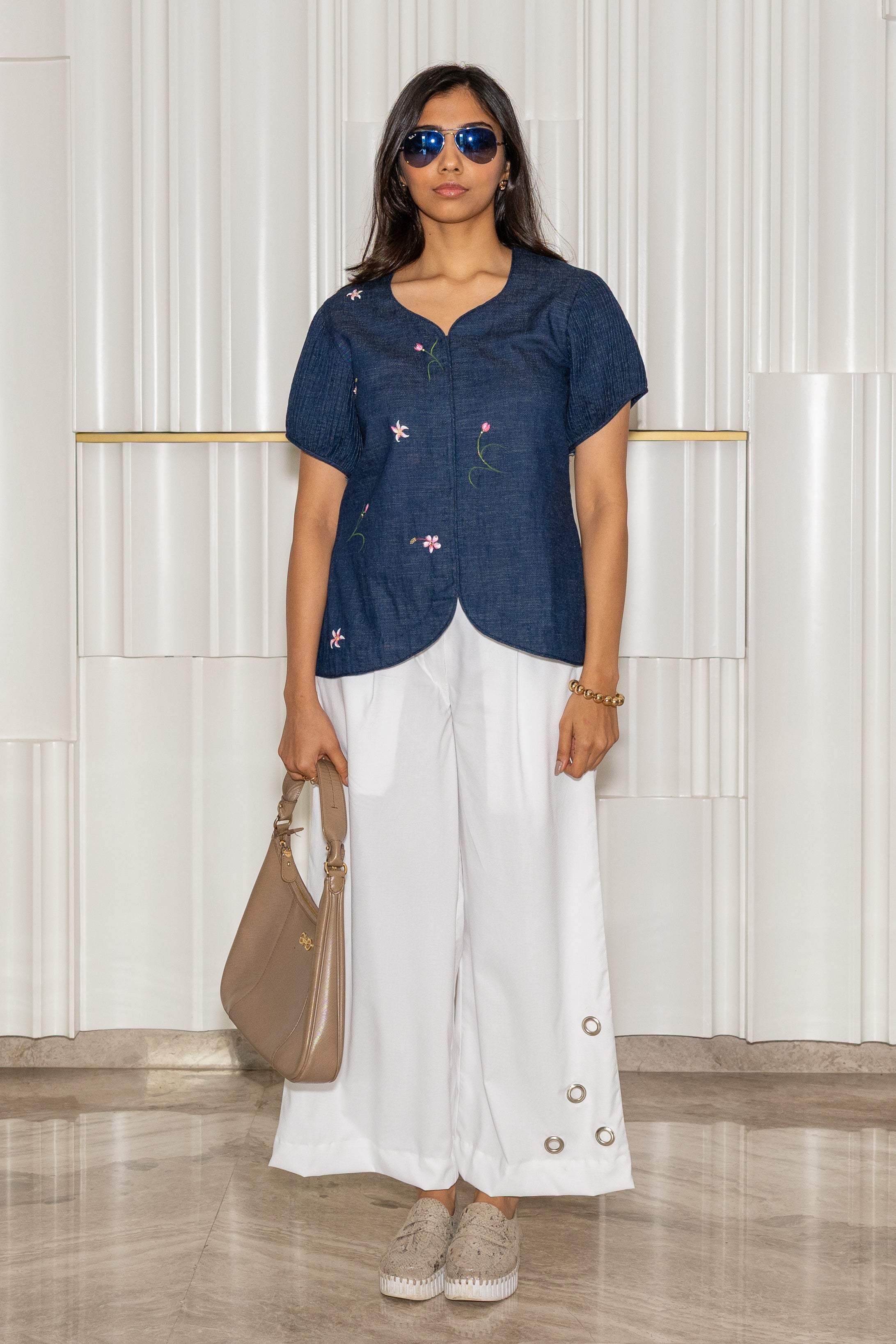 Denim Canvas Top