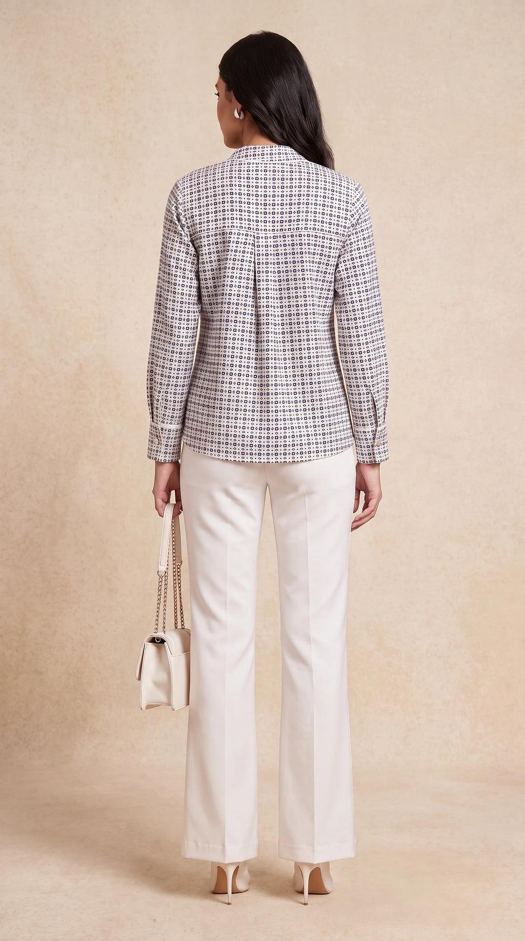 Mandarin Print Shirt