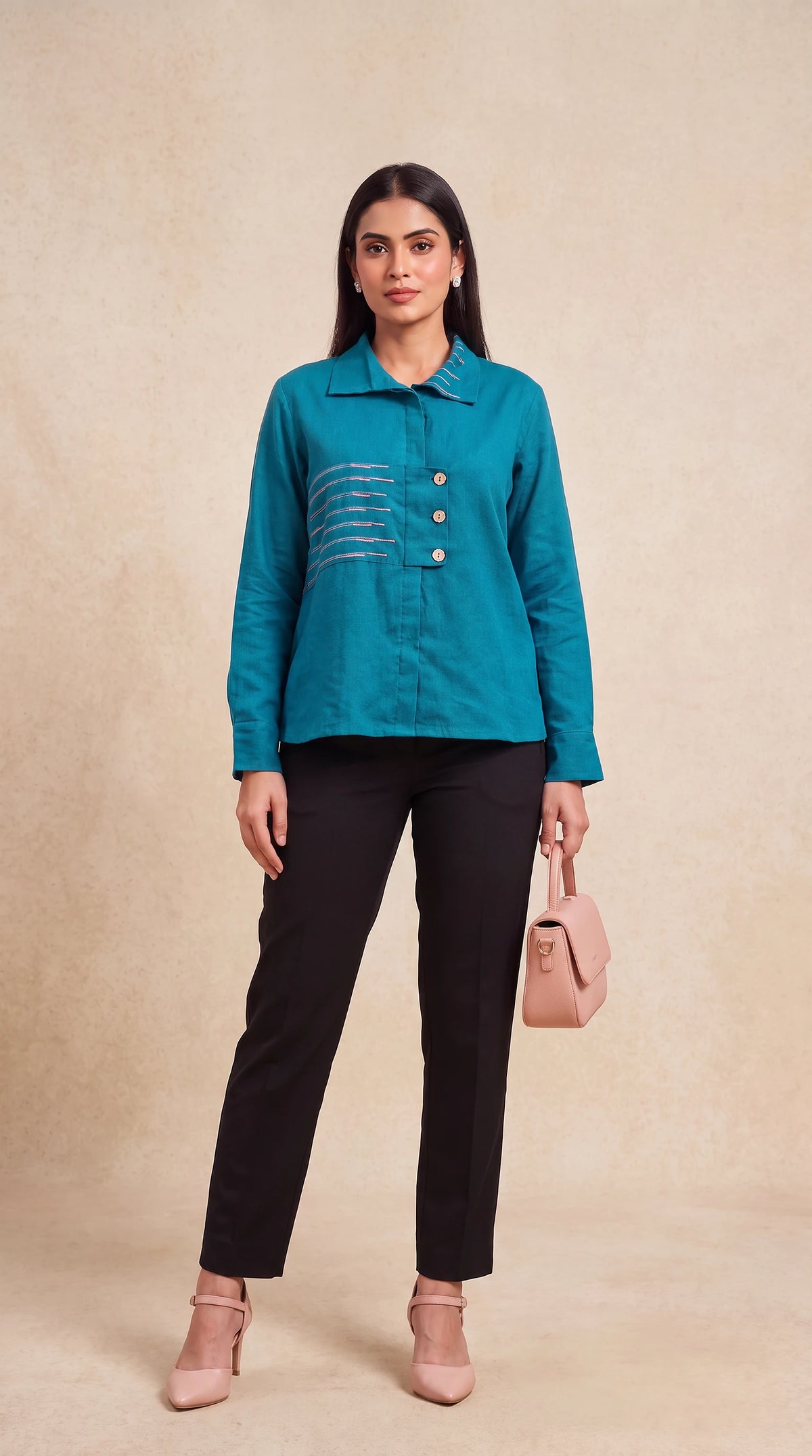 Turquoise Bloom Shirt